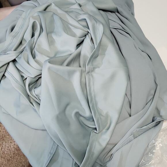 Show Me Your Mumu Jenn Maxi Dress Size LG Silver Sage Crisp Bridesmaid Wedding - Picture 11 of 15